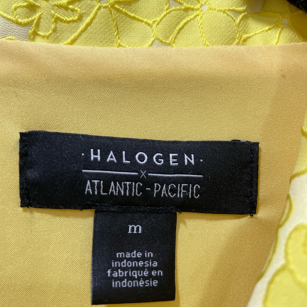 Halogen X Atlantic-Pacific Floral Jacquard Swing Jacket Yellow Medium Dressy - Picture 9 of 16